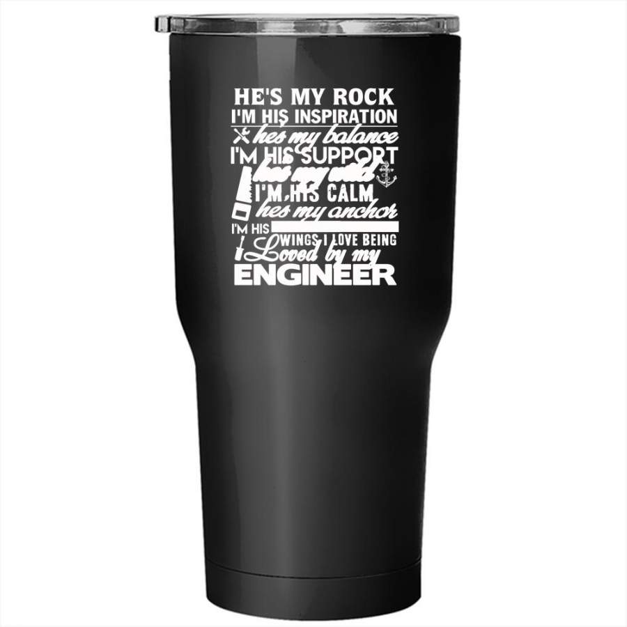 I Love Being Loved By My Engineer Tumbler 30 oz Stainless Steel, Cool Couple Travel Mug