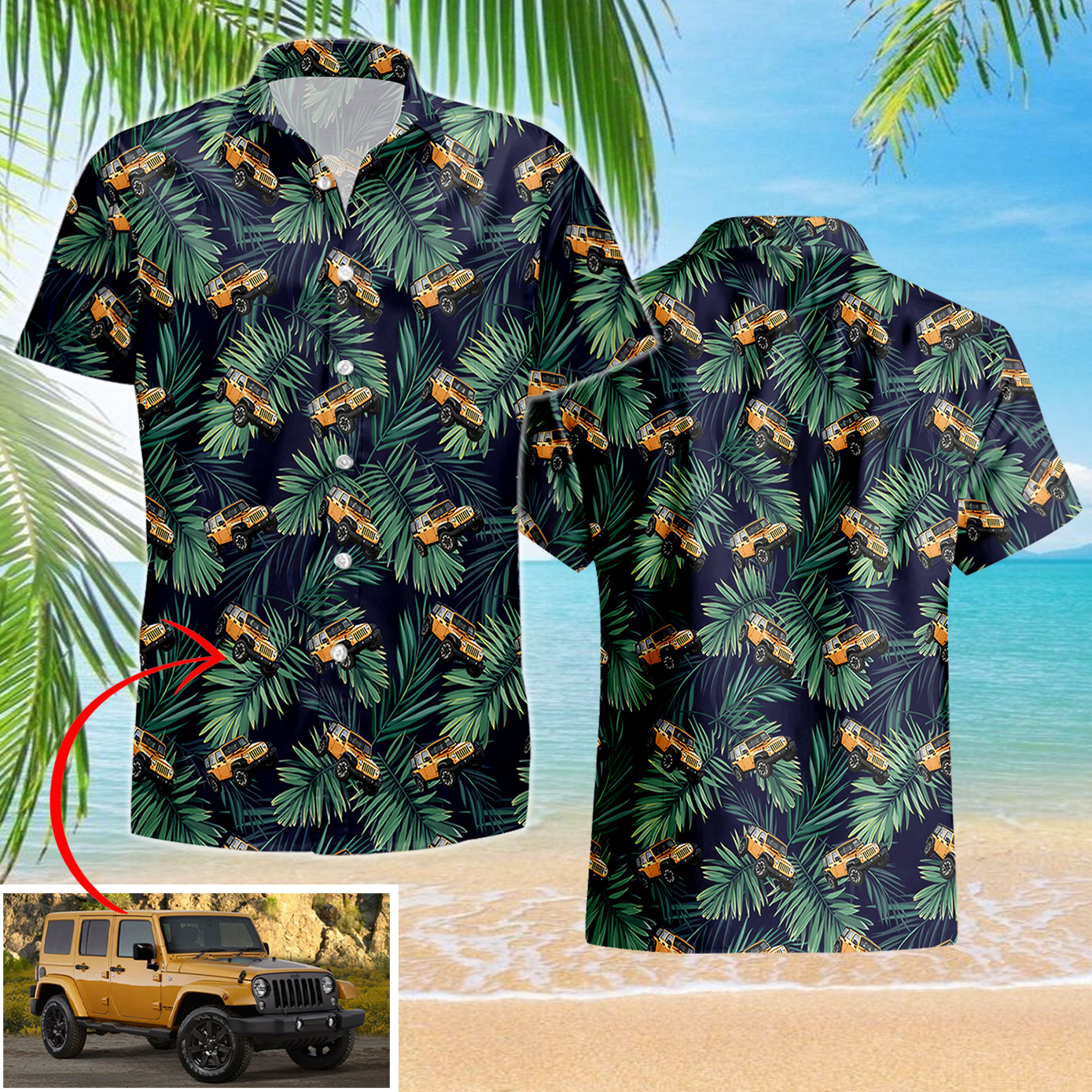 Personalized Custom Photo Your Jeep Car Hawaii Shirt Ha2508