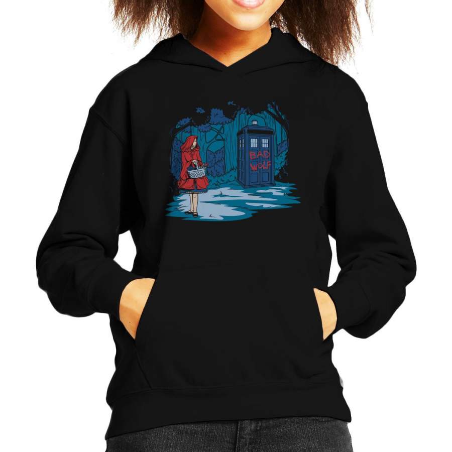 Big Bad Wolf Doctor Who Tardis Kid’s Hooded Sweatshirt