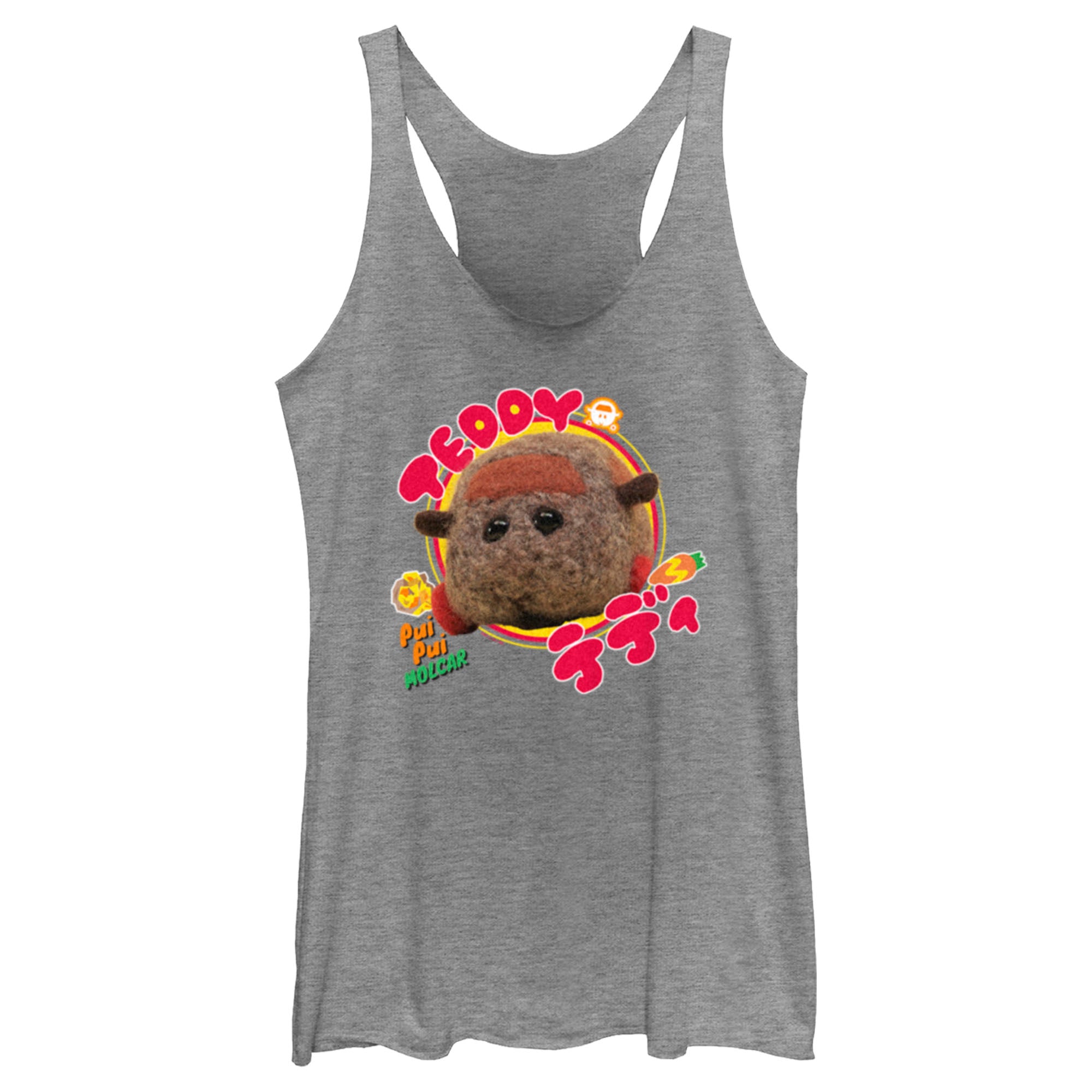 Women’S Pui Pui Molcar Teddy Photo Portrait Racerback Tank Top