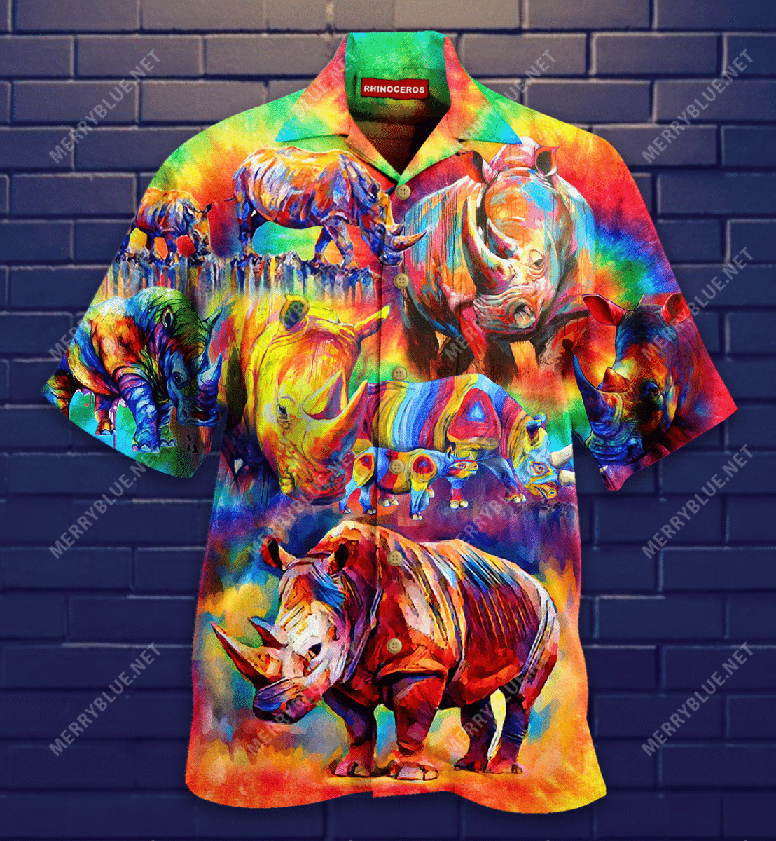 Buy Colorful Rhinoceros Hawaii Shirt Ha80387