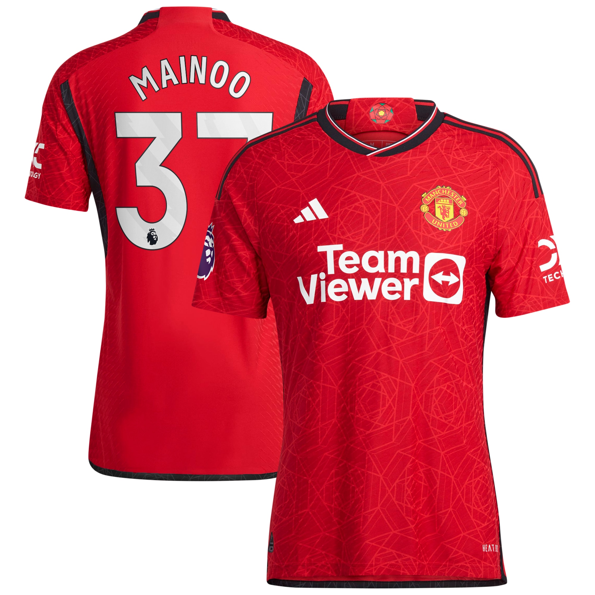 Kobbie Mainoo Manchester United 2023/24 Home Authentic Player Jersey – Red