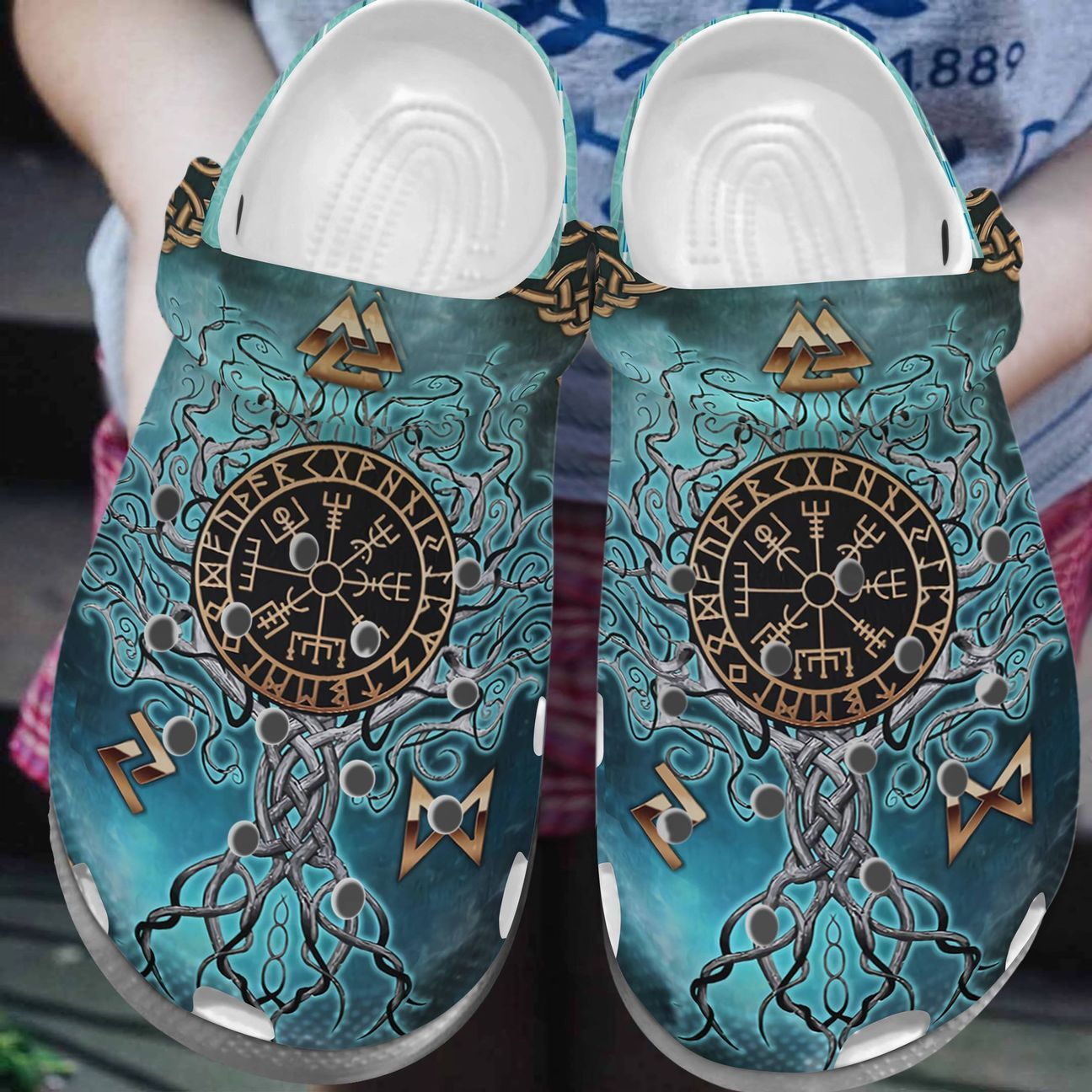 Viking Personalized Clog, Custom Name, Text, Color, Number Fashion Style For Women, Men, Kid, Print 3D Viking Tree