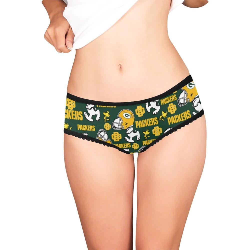 Green Bay Packers Women’s All Over Print Girl Briefs (Model L14)