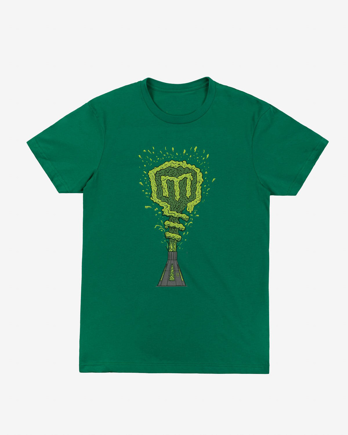 Mark Rober Merch Elephant Toothpaste Glow In The Dark Tee (Heather Green)