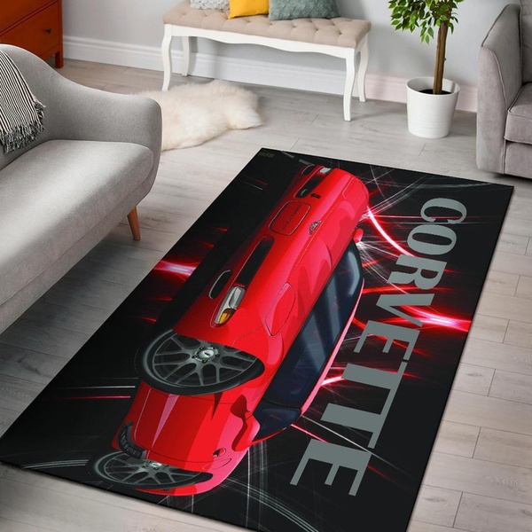 Chevrolet Corvette Wall Art Area Rug Home And Living Decor