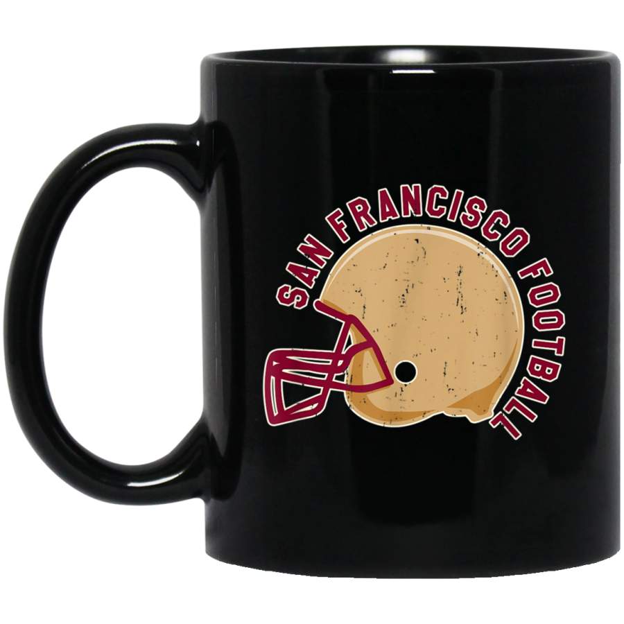 Vintage San Francisco Retro Football Helmet Graphic Mug