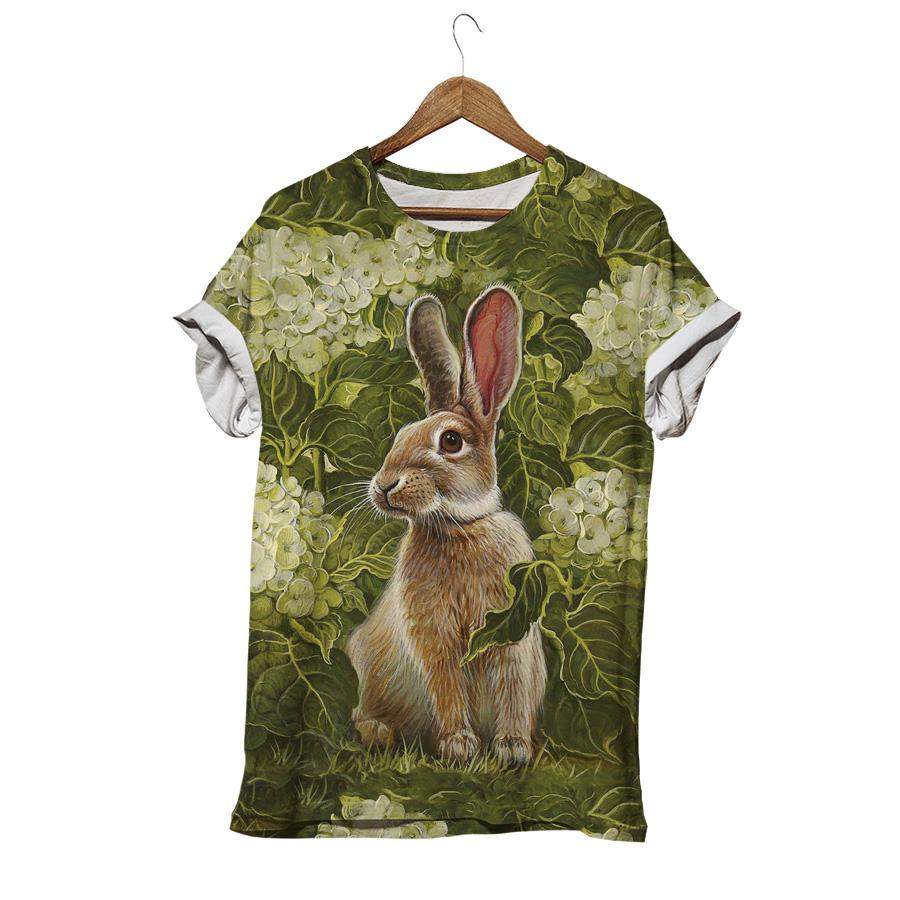 Little Bunny Greenly Flower T-shirt