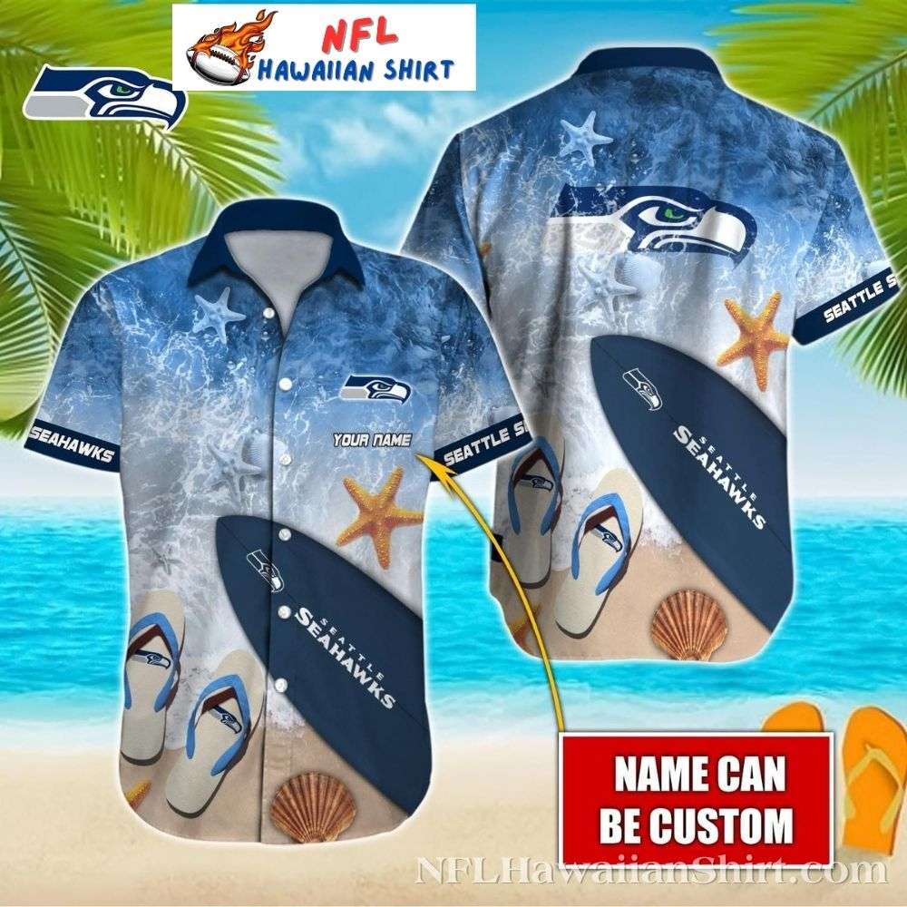 Oceanfront Seahawks Retreat  Personalized Tropical Hawaiian Shirt