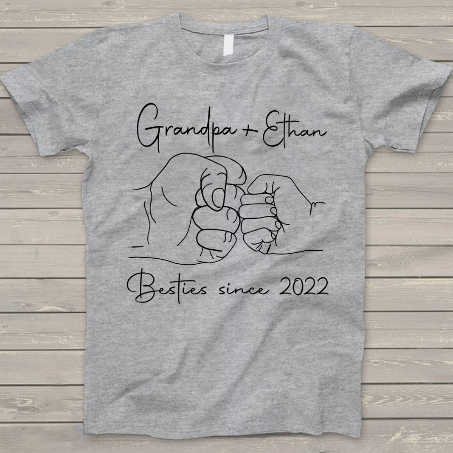 Grandpa And Grandkids Besties Since T-Shirt