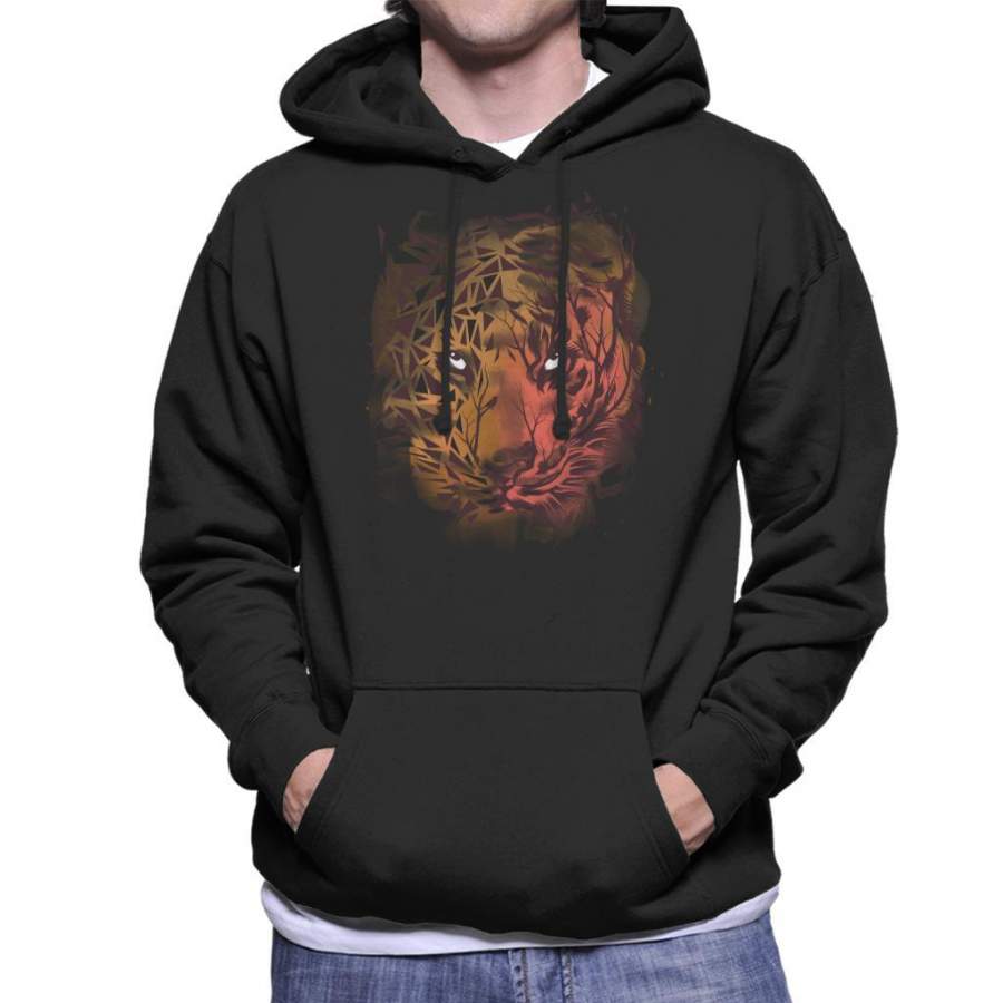 Geometric Tiger Men’s Hooded Sweatshirt