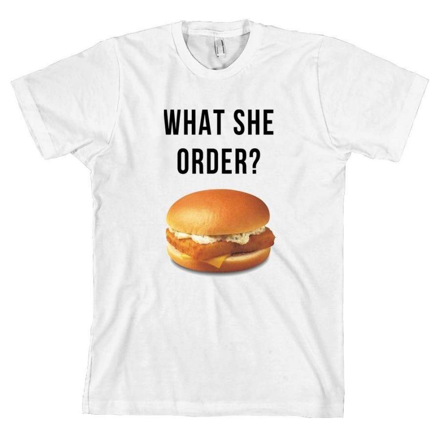 YPS Kanye West Shirt What She Order Fish Filet Kanye West In Parish