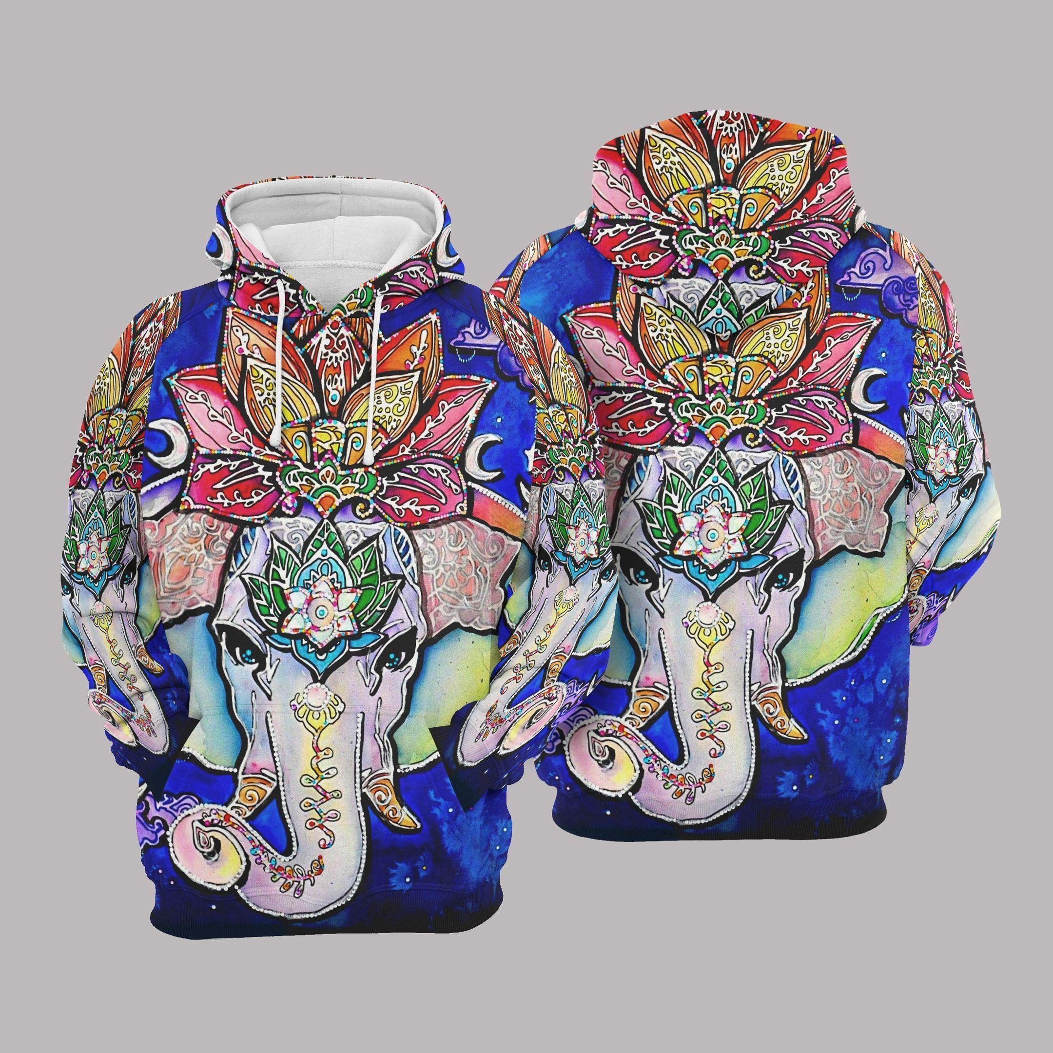 Elephant Unisex 3D Hoodie All Over Print