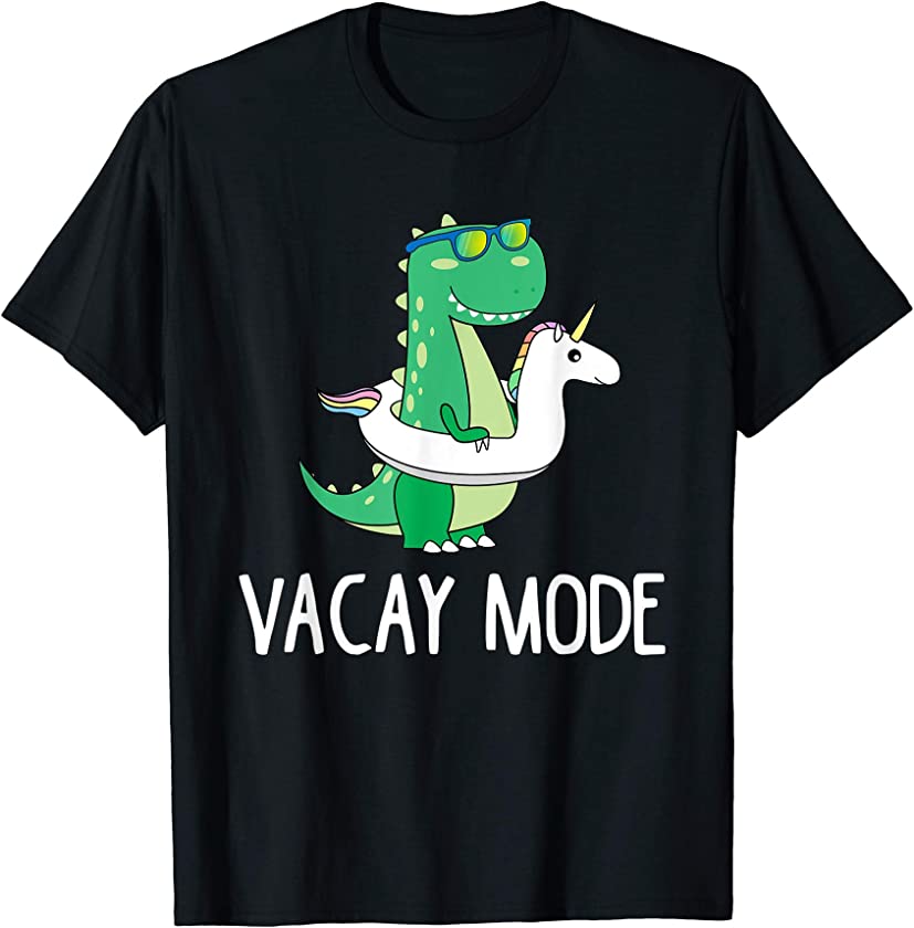 Vacay Mode Cute Dinosaur T Shirt Funny Family Vacation Gift T-Shirt