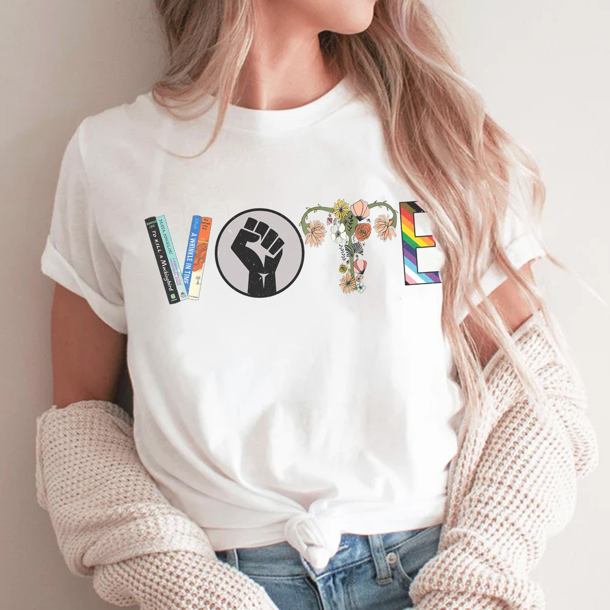 Vote Shirt, Banned Books Shirt, Reproductive Rights Tee, BLM Shirts, Political Activism Shirt, Pro Roe V Wade, Election Tshirts, LGBTQ Tee