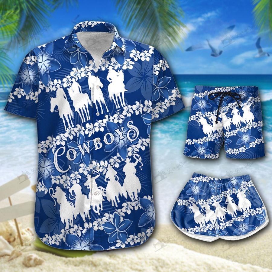 Cowboy Line Hawaiian Shirt Shorts Ha35409