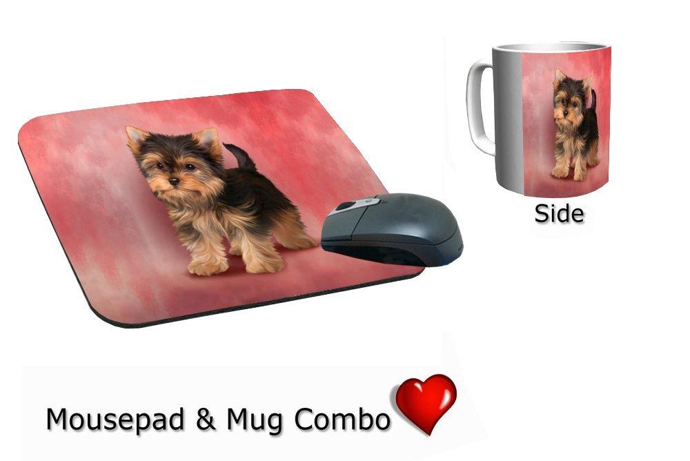 Yorkshire Terrier Puppy Dog Mug & Mousepad Combo Gift Set