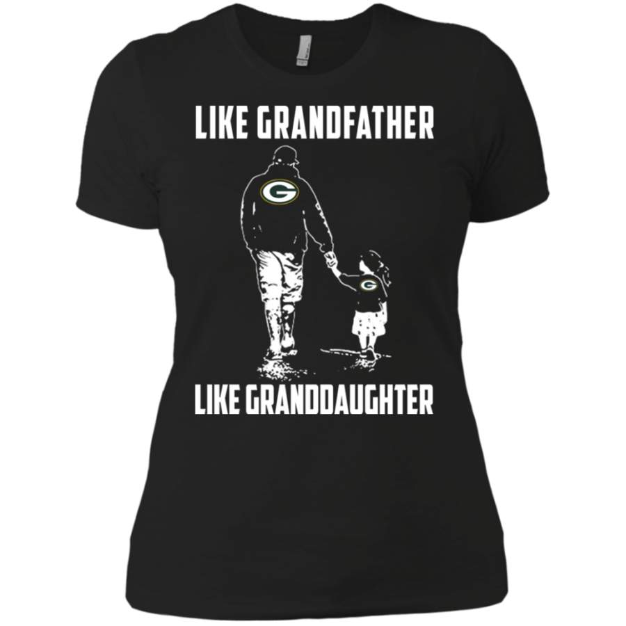 Outstanding Green Bay Packers Like GrandFather Like GrandDaughter t shirt Ladies’ Boyfriend shirt