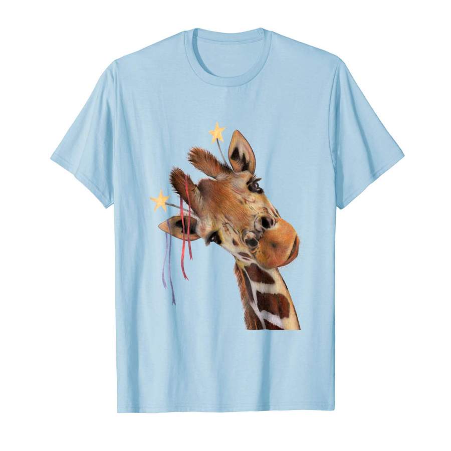 ’Good Time Giraffe’ Party Animal Drawing T-Shirt Clothing