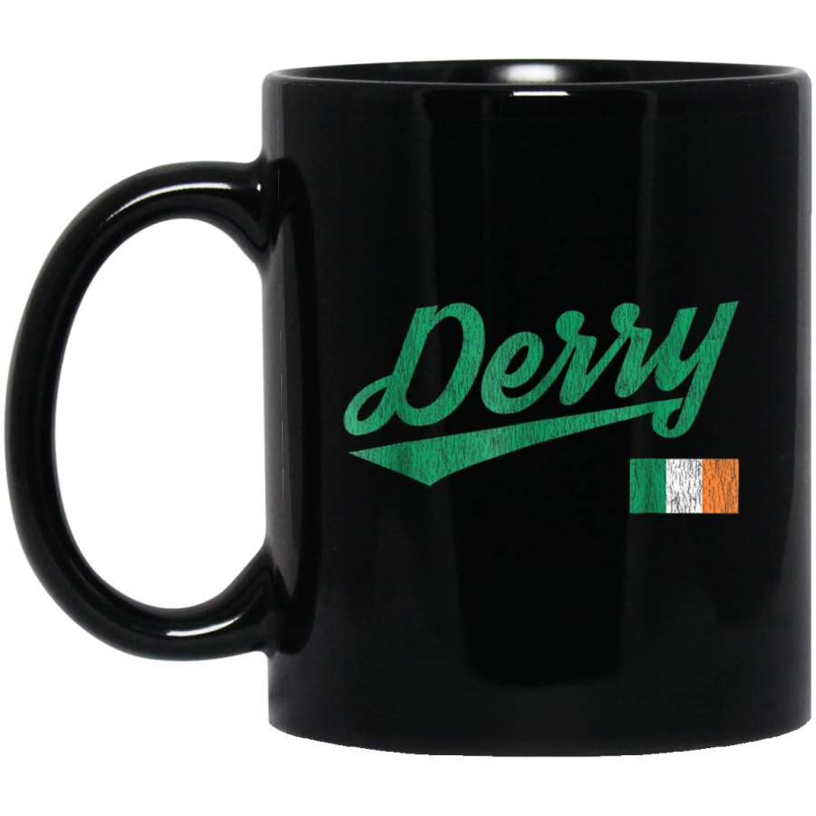 Derry Ireland Irish Flag Distressed Vintage Mug