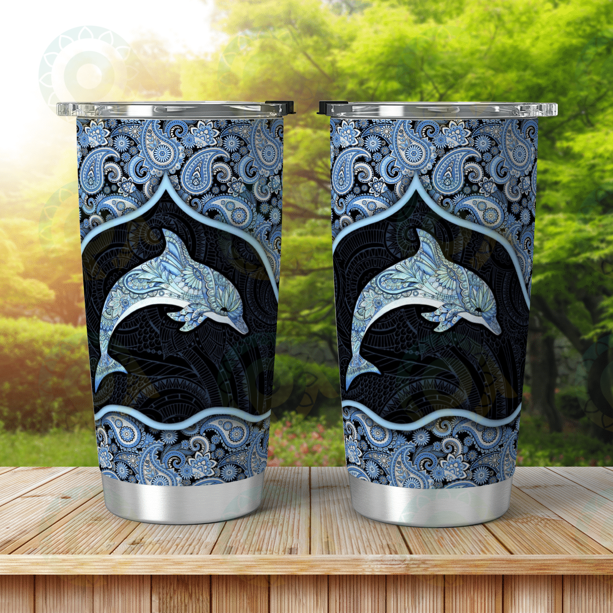 Dolphin – Stainless Steel Tumbler Travel Customize Name, Text, Number, Image 11-T