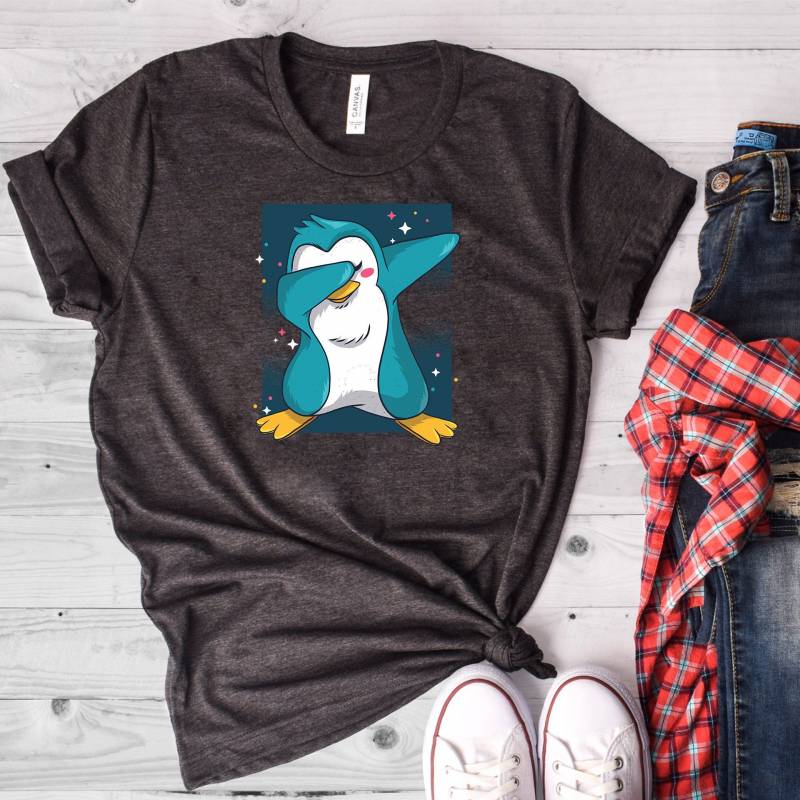 Crushtee Dabbing Penguin Shirt, Penguin Shirt, Penguin T Shirt, Funny Penguin Shirt, Dabbing Shirt, Dabbing Gift, Dab Shirt, Funny Dabbing Shirt, Long Sleeve Hoodie