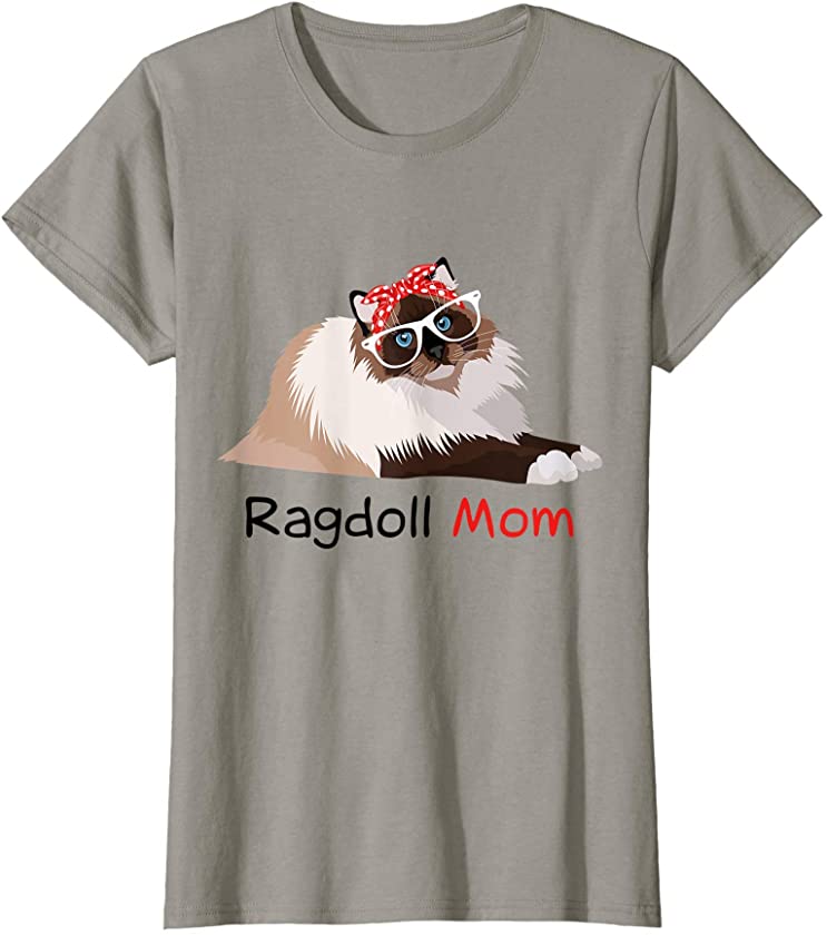 Ragdoll Cat Mom Kitten Womens Ragdoll Cat T-Shirt