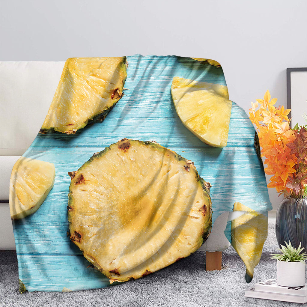 Sliced Pineapple Print Blanket