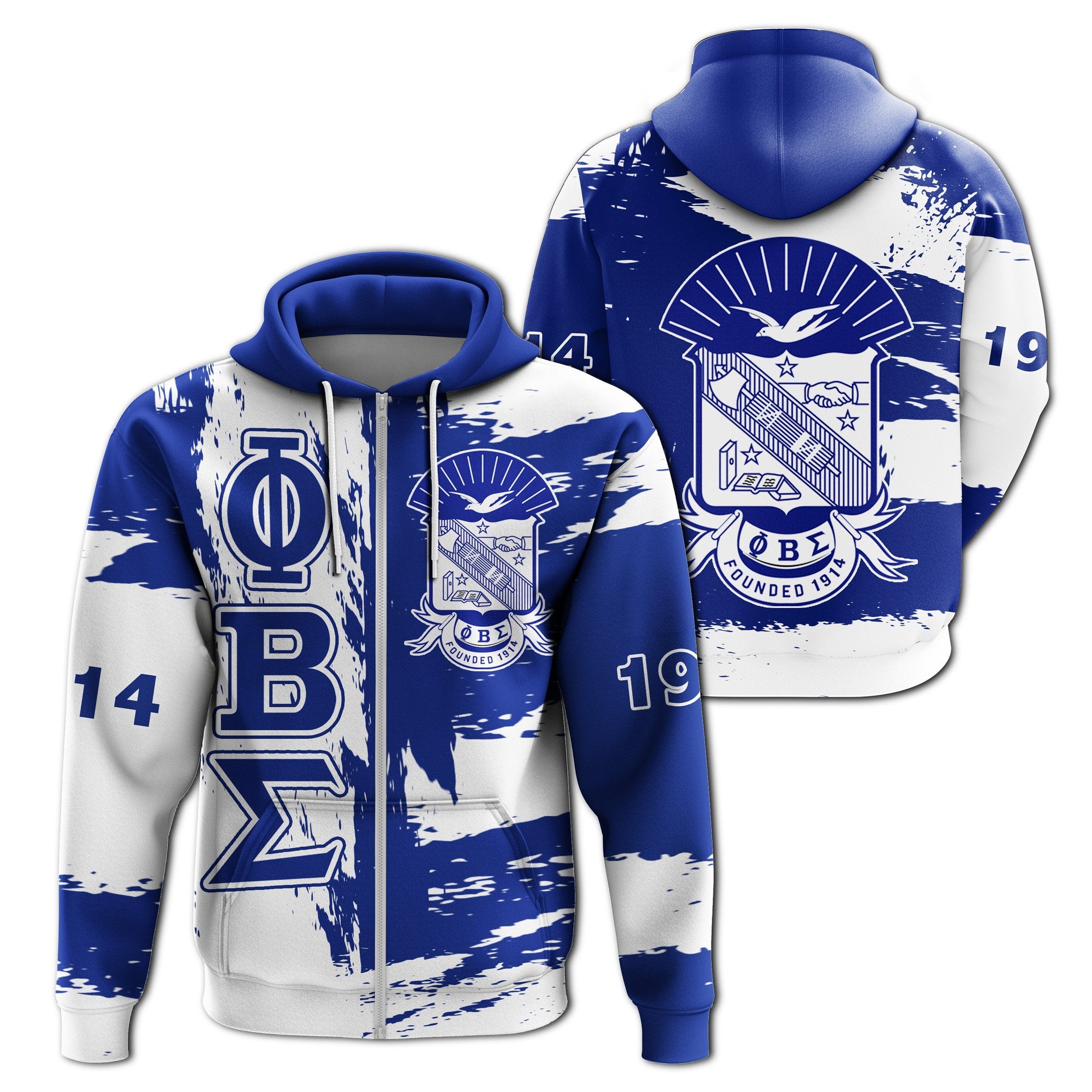 Fraternity Hoodie – Phi Beta Sigma Zip Hoodie Note Style