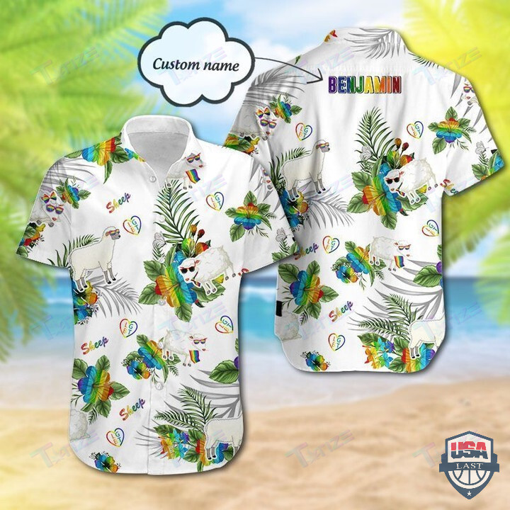 Personalized Sheep Lgbt All Over Printed Hawaii Shirt Size S Ha65064