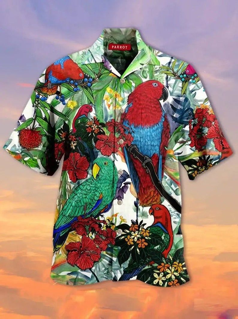 Parrot Multicolor Unique Design Hawaii Shirt Ha65640