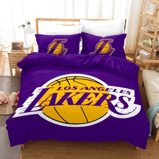 Basketball Lakers Basketball 1 Duvet Cover Pillowcase Home Decor 3D Bedding Set Decor