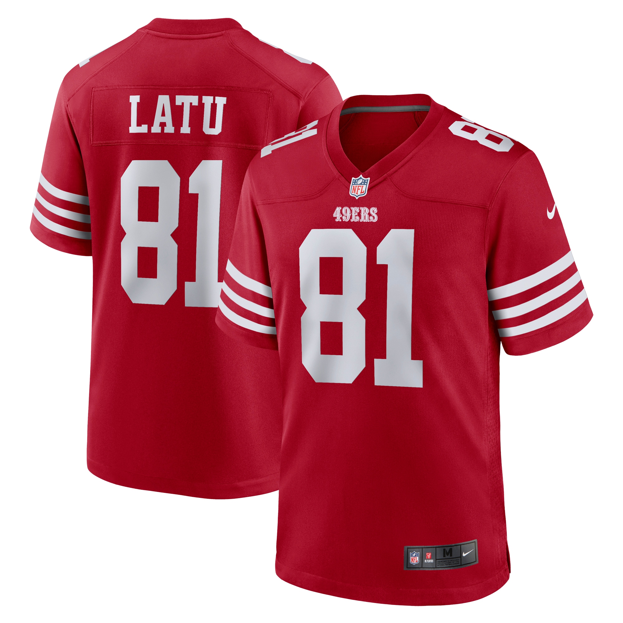 Cameron Latu San Francisco 49ers Team Game Jersey – Scarlet