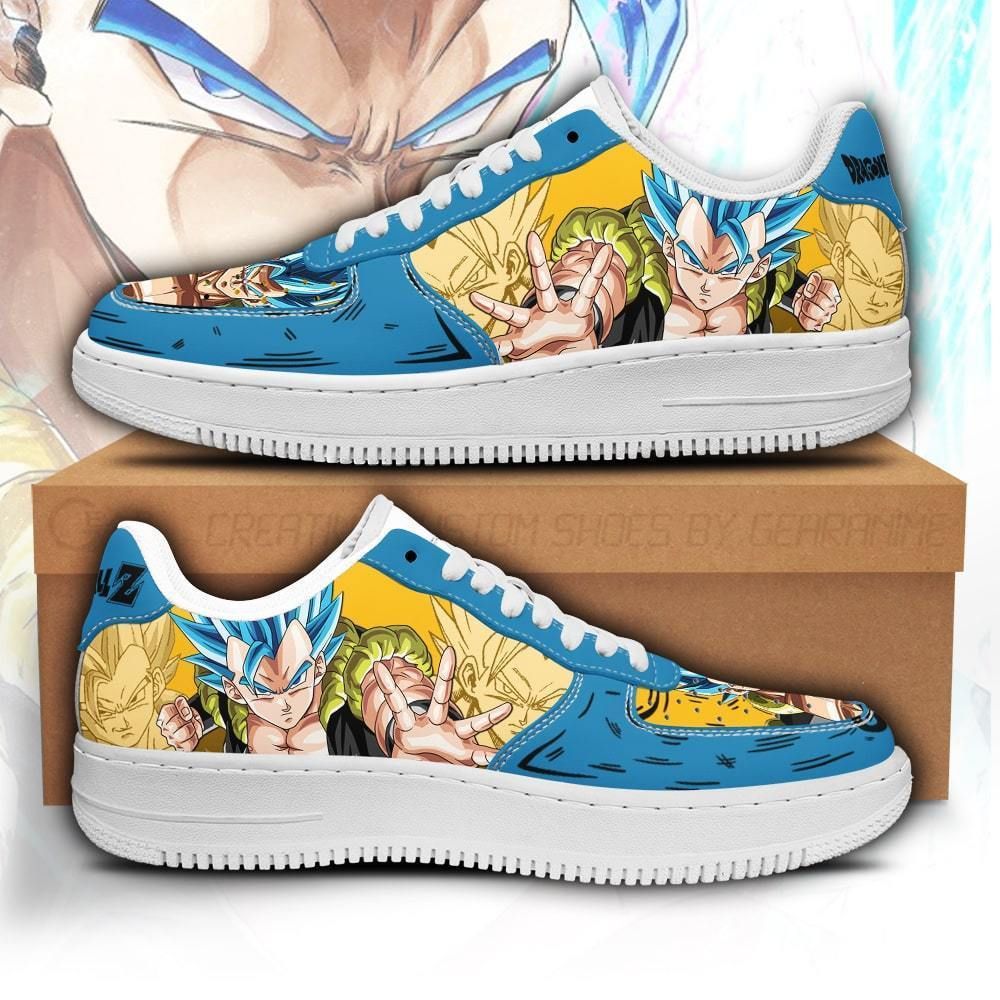 Gogeta Dragon Ball Air Force Shoes Sneakers Custom Anime