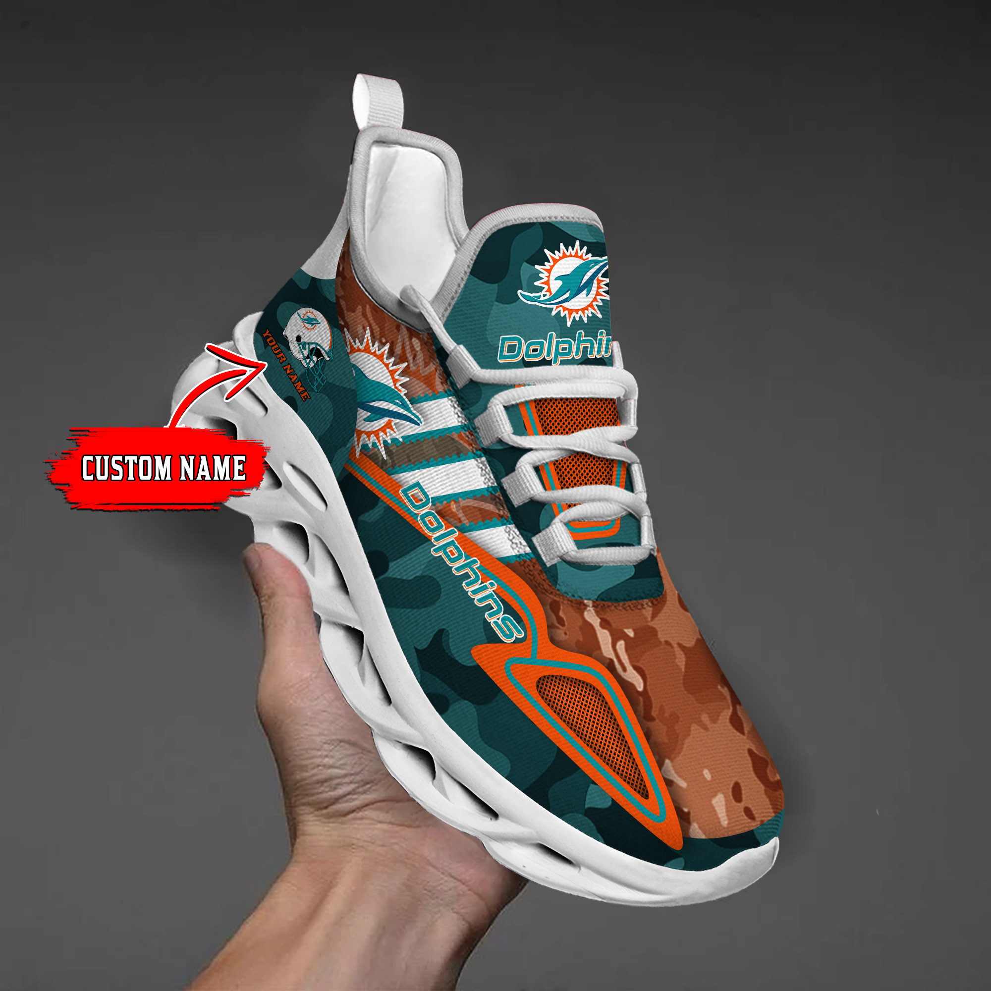 Miami Dolphins Personalized Yezy Running Sneakers Bb248