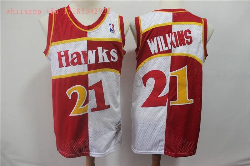 Atlanta Hawks Dominique Wilkins #21 2020 NBA New Arrival White & Red Jersey