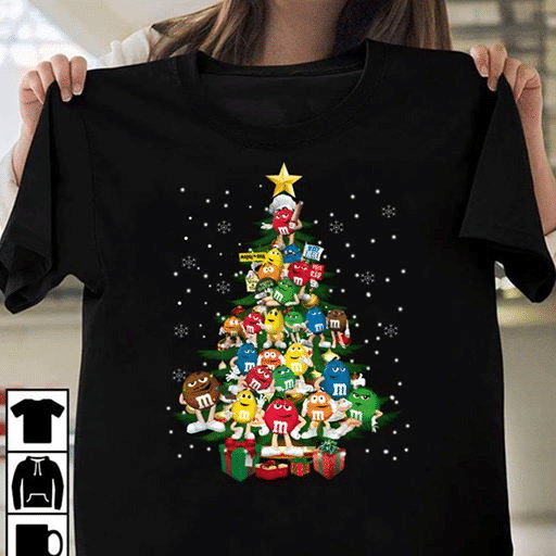 M And Ms Colorful Candy Make Christmas Tree And Gift For Men For Women T Shirt Hoodie Sweater  Size S-5Xl