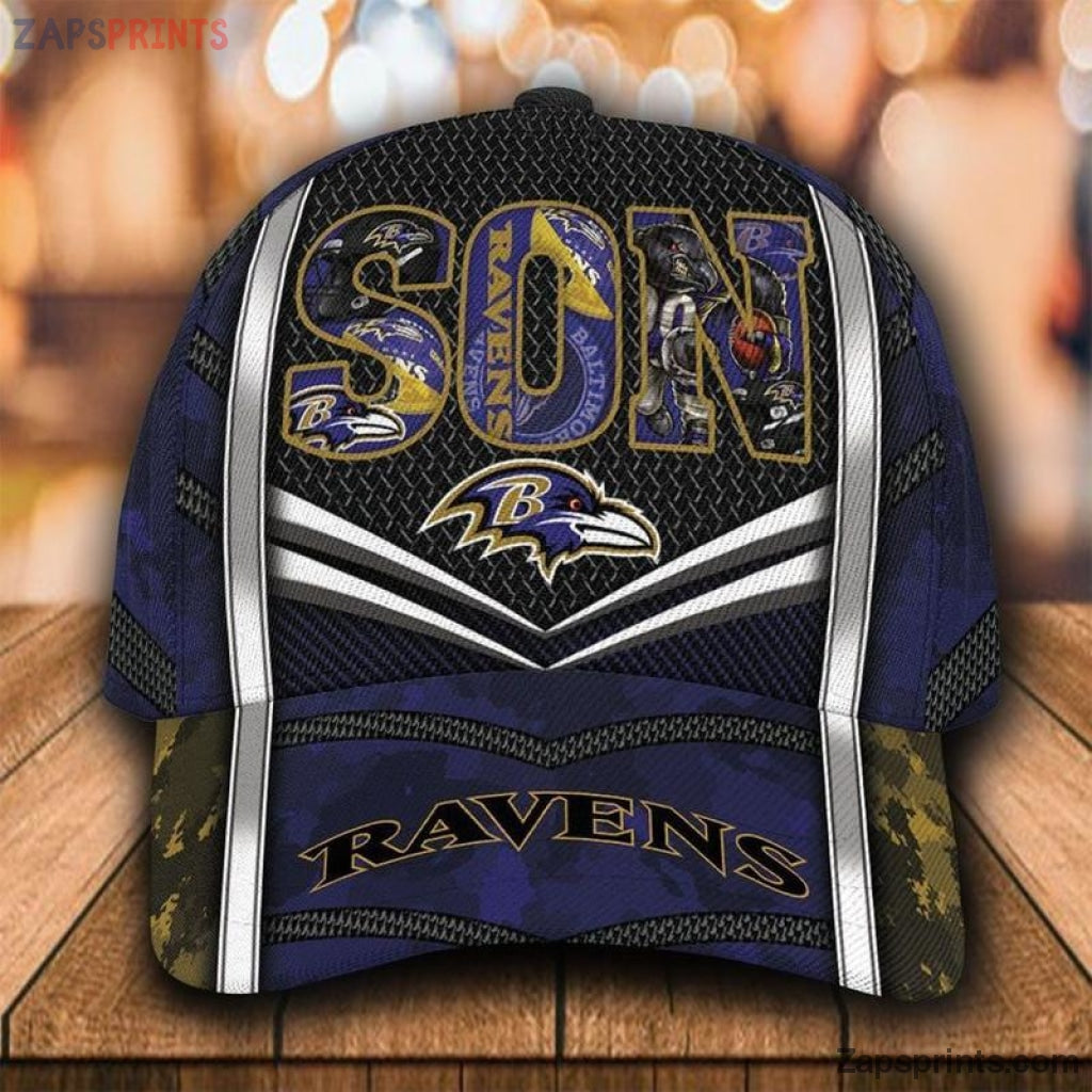 Baltimore Ravens Son 3D Classic Cap Gift For Fan Football Lovers