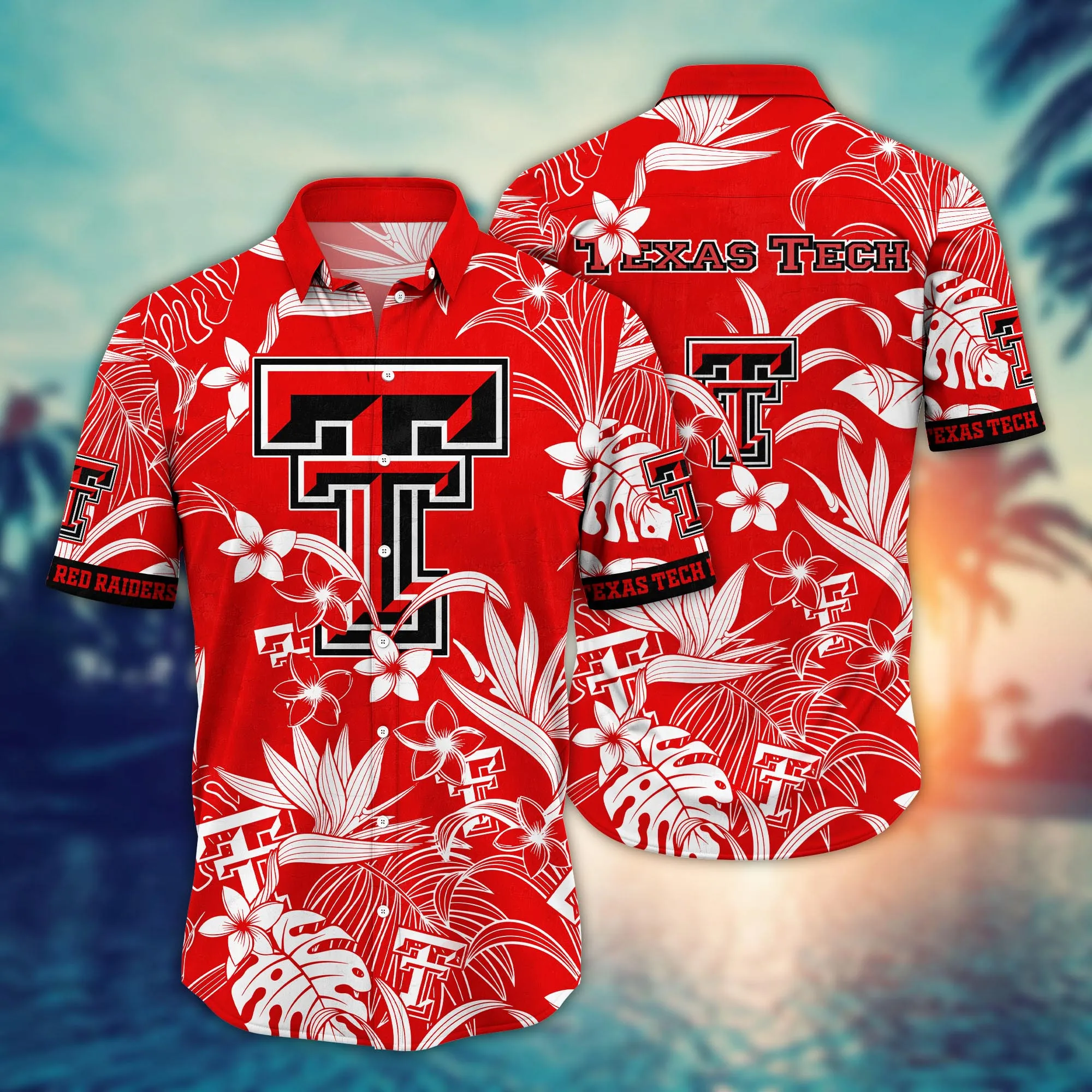 Texas Tech Red Raiders NCCA Hawaiian Shirt Parasolstime Aloha Shirt