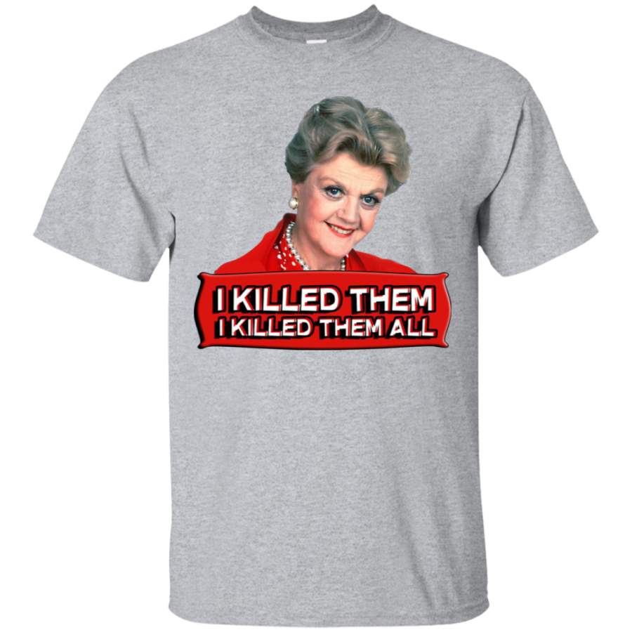 AGR Angela Lansbury (Jessica Fletcher) Murder she wrote confession I killed them all Mens Cotton T-Shirt