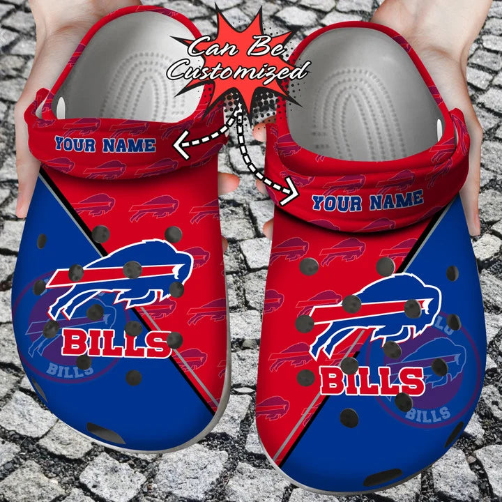 Football Crocss – Personalized Buffalo Bills Team Pattern Clog Shoes