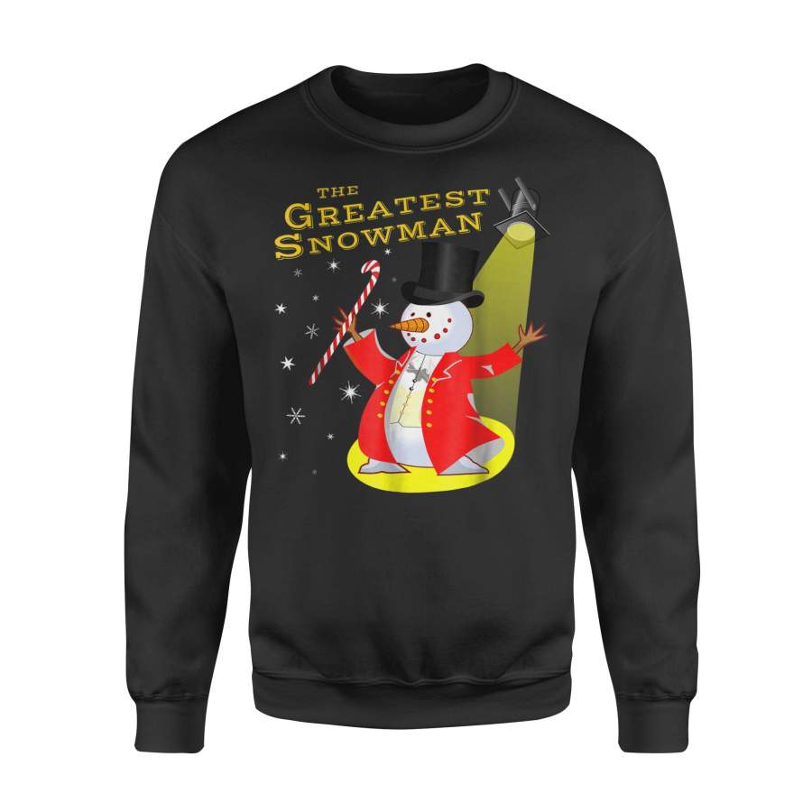 Candy Cane Greatest Snowman Funny Christmas Shirt – Standard Fleece Sweatshirt