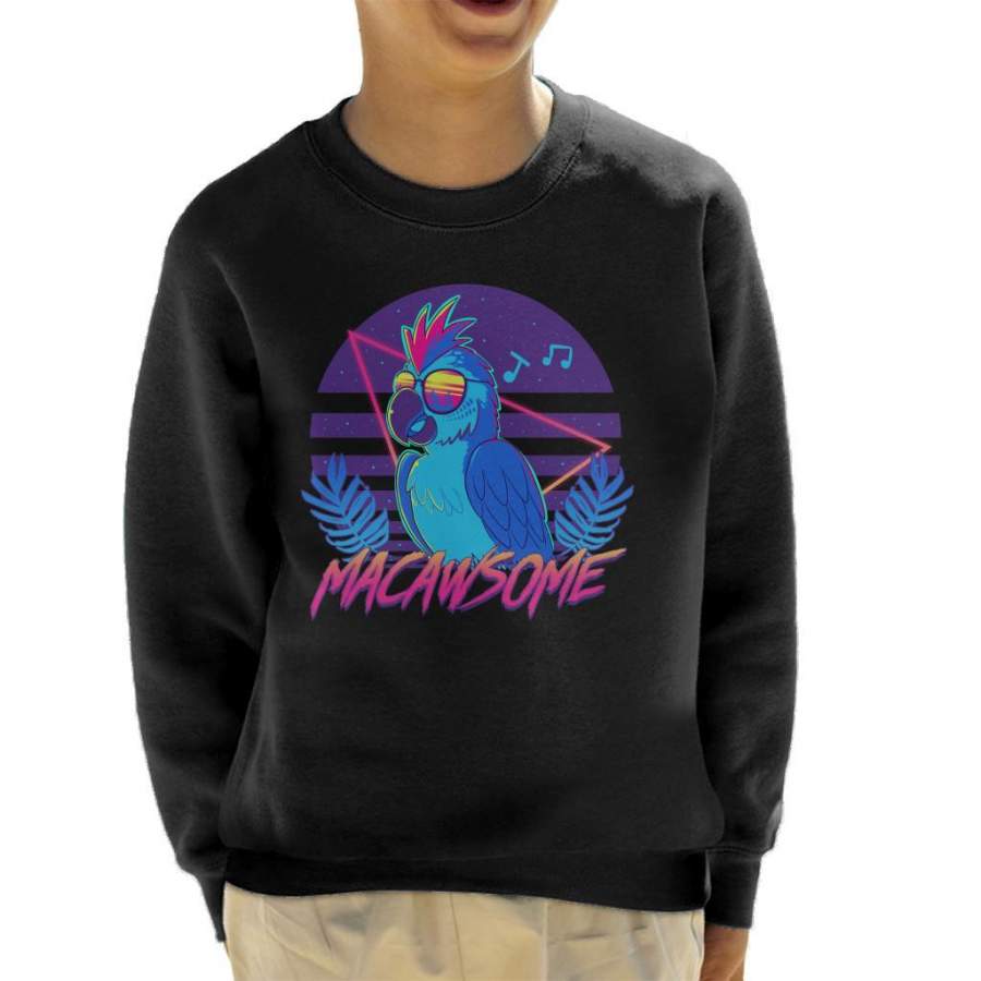 Macawesome Macaw Parrot Kid’s Sweatshirt