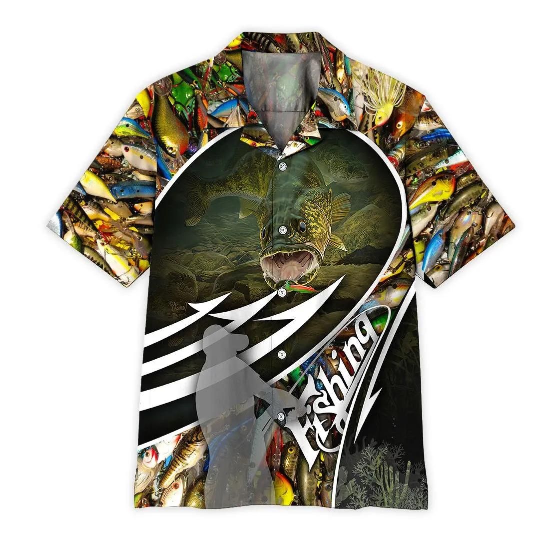 Walleye Fishing Aloha Hawaiian Shirt Colorful Short Sleeve Summer Beach Casual Shirt For Men And Women