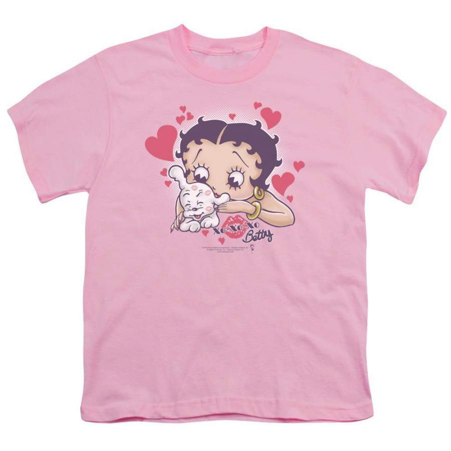 Betty Boop Puppy Love Youth T-Shirt (Ages 8-12)