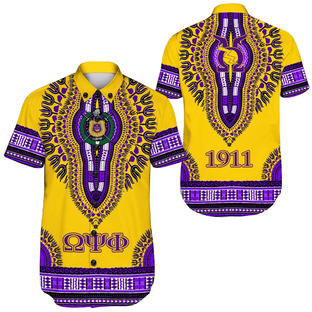 Africa Zone Shirt – Omega Psi Phi Dashiki Short Sleeve Shirt A31