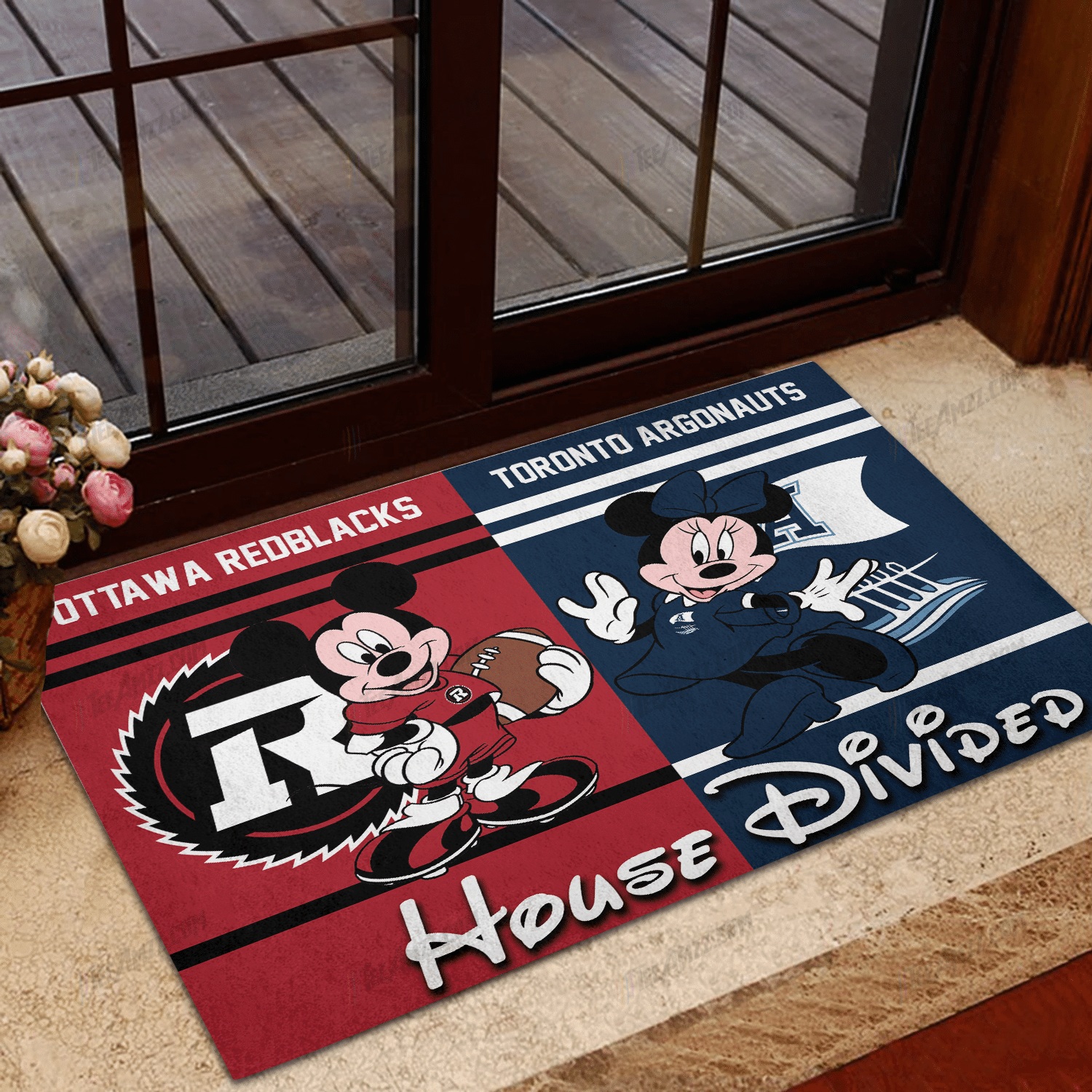 CFL | House Divided | Mickey & Minnie  Custom Doormat