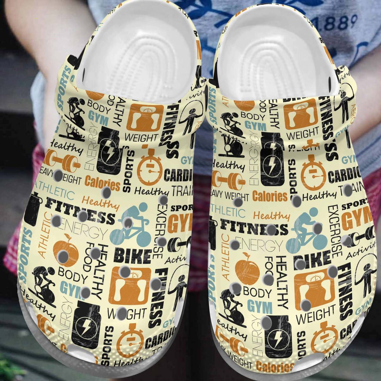 Gym Personalize Clog, Custom Name, Text, Fashion Style For Women, Men, Kid, Print 3D Live Healthy