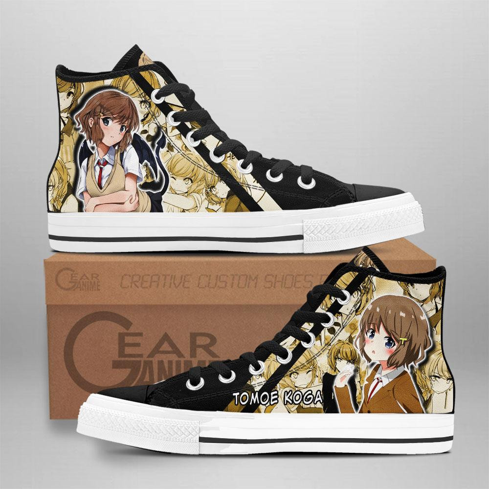 Bunny Girl Senpai Tomoe Koga High Top Shoes Custom Anime Sneakers