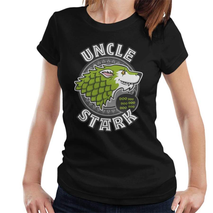 Uncle Stark Baby Shark Family Game Of Thrones Women’s T-Shirt